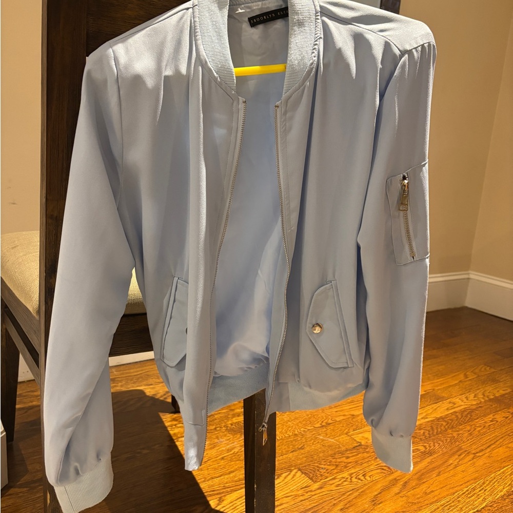 Sky Blue Women's Bomber Jacket